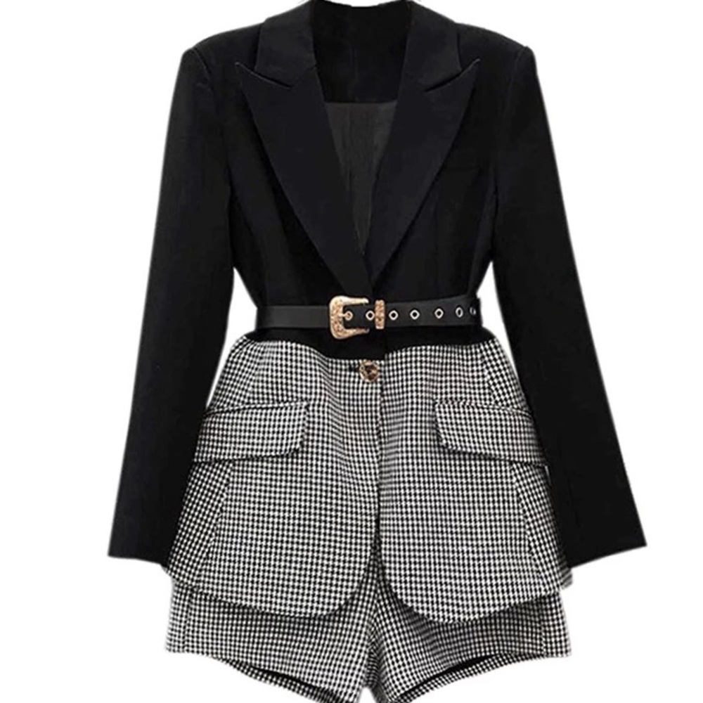 Korean Patchwork Plaid Set